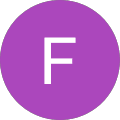 Lila Symbol mit einem Buchstaben F.