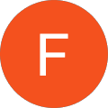Logo mit dem Buchstaben F in Orange