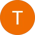 Orangefarbene Grafik mit einem T